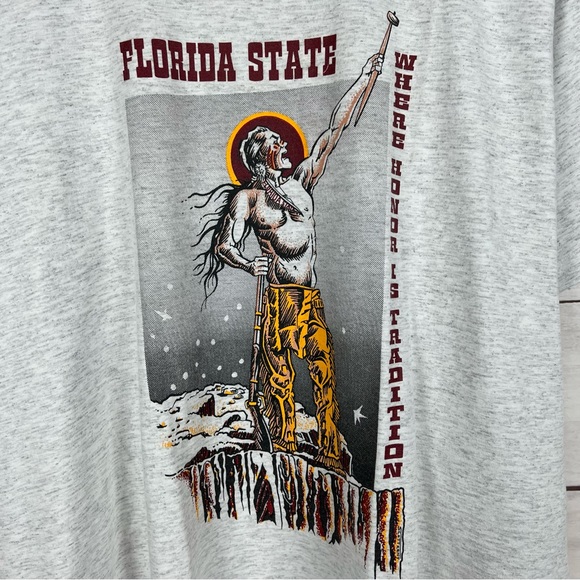 Vintage 1980s RARE Florida State Seminoles T-Shirt XXL - Picture 2 of 7